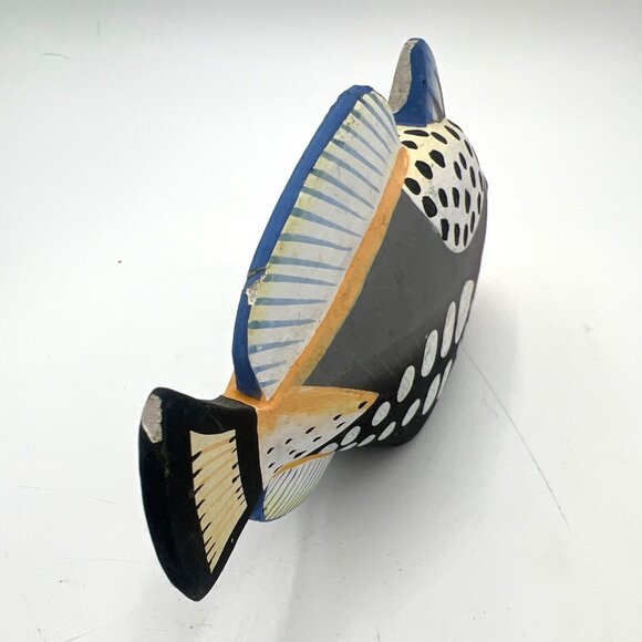 Clown Triggerfish Handcrafted Fish Decor Nautical Decor Marine Beach House Ocean - Picture 5 of 7